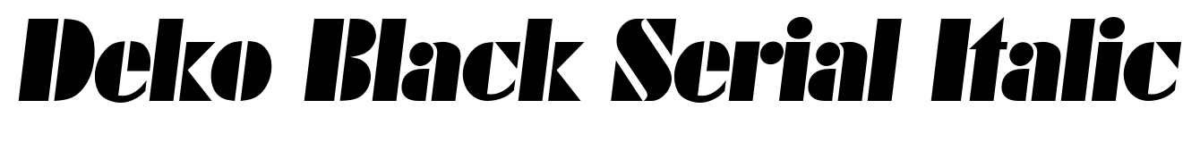 Deko Black Serial Italic
